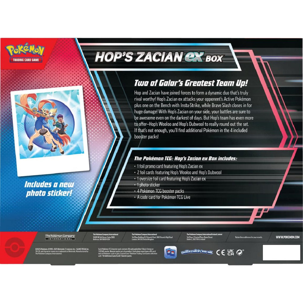 Pokemon TCG: Hop's Zacian ex Box