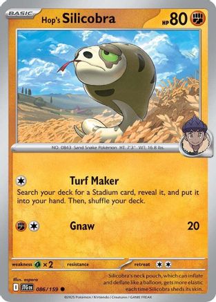 Hop's Silicobra 086/159  - Reverse Holofoil SV09 Journey Together - Common