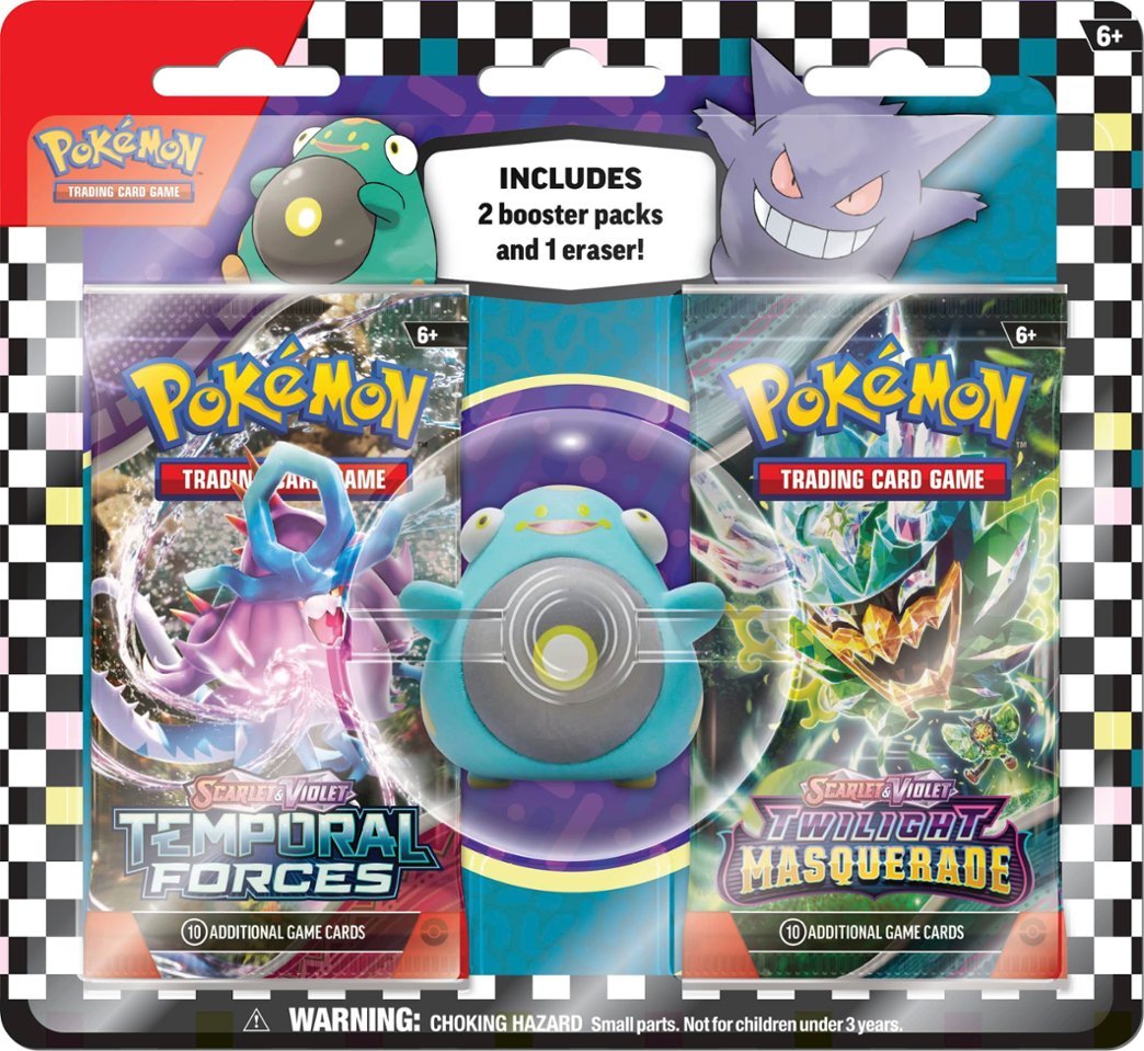Pokemon TCG: Back to School Eraser Blister Pack 2024 (Bellibolt)
