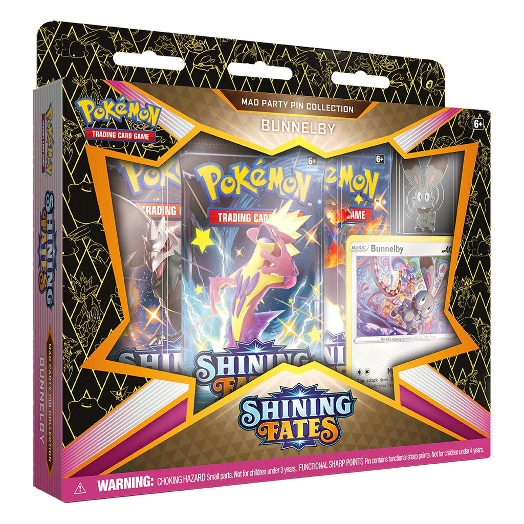 Pokemon TCG: Shining Fates Mad Party Pin Collection (Bunnelby)