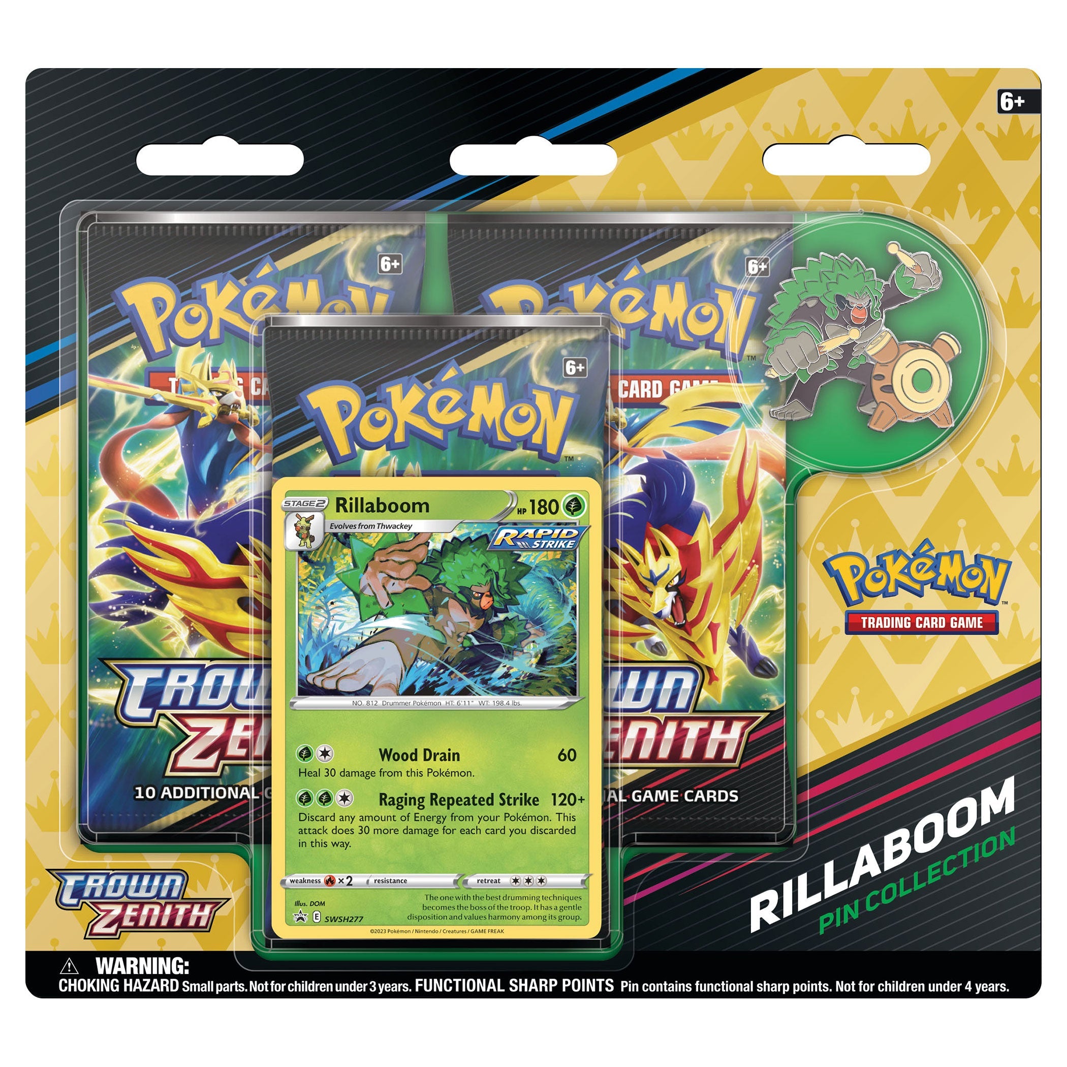 Pokemon TCG: Crown Zenith Pin Collection - Rillaboom