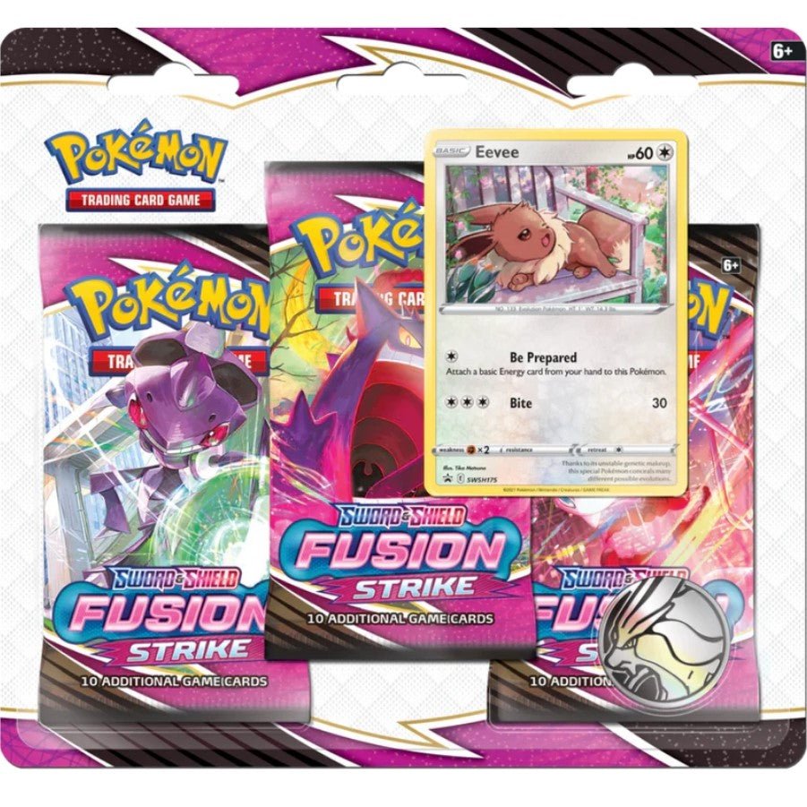 Pokemon TCG: Fusion Strike 3-Pack Blister (Eevee)