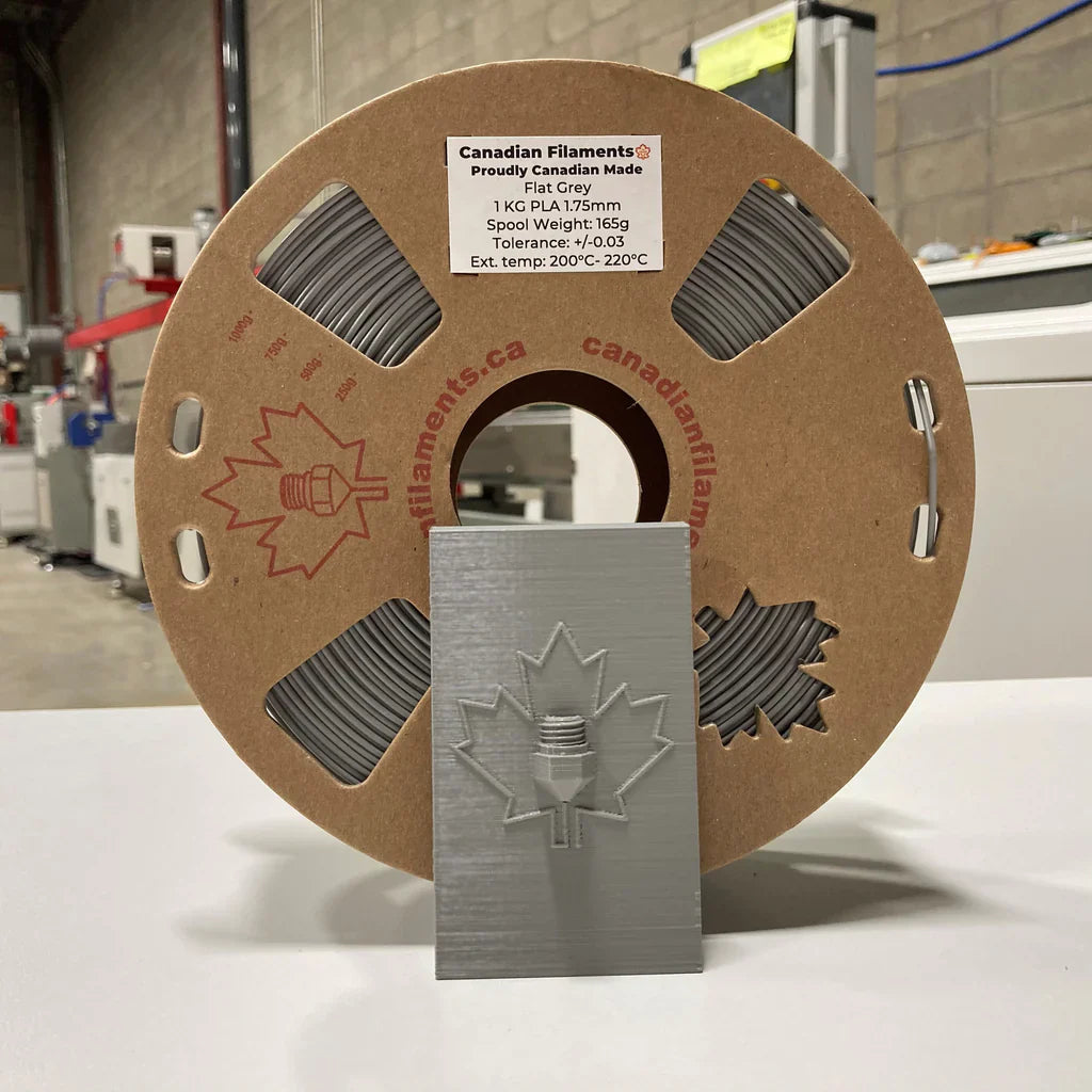 Canadian Filaments PLA - Flat Grey - 1.75mm / 1 kg