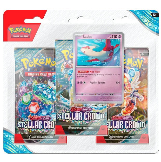 Pokemon TCG: Stellar Crown 3-Pack Blister (Latias)