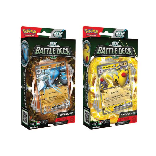 Pokemon TCG: Lucario & Ampharos EX Battle Deck Bundle