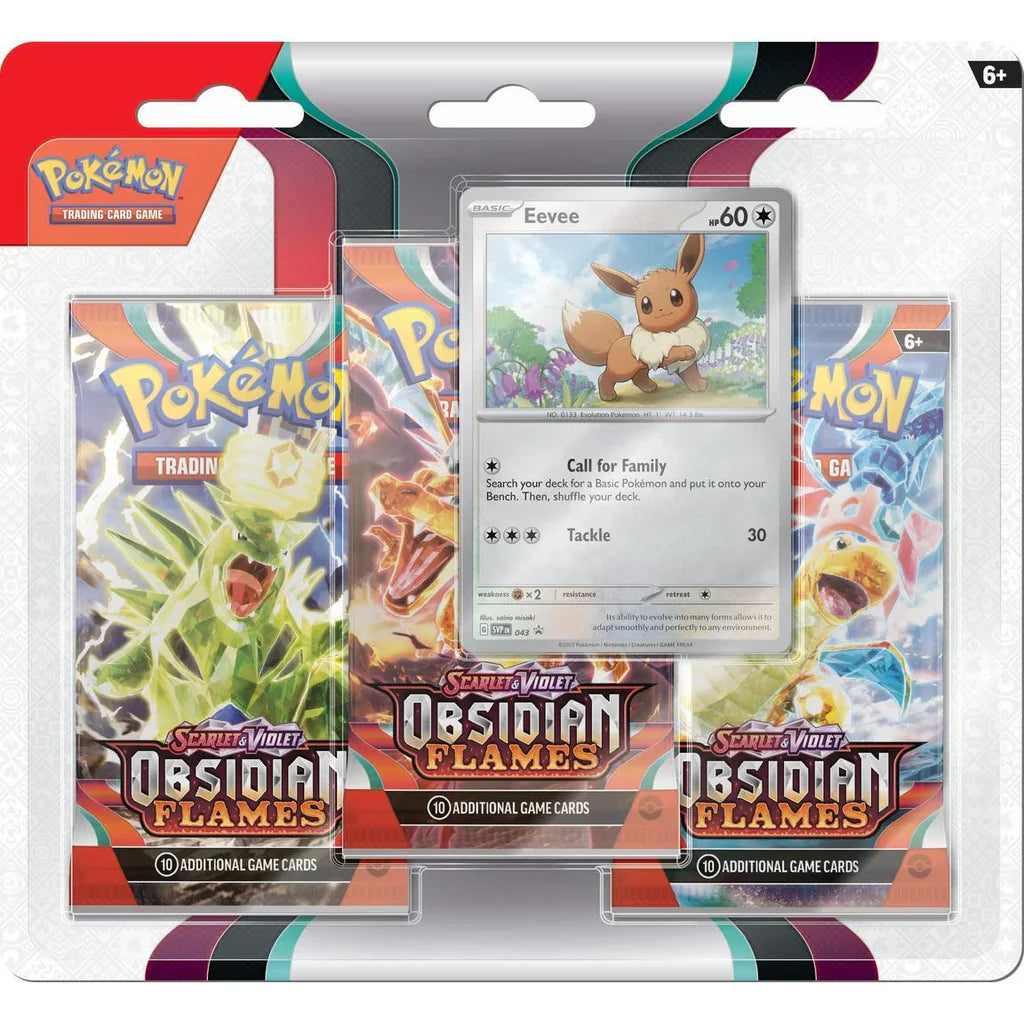 Pokemon TCG: Obsidian Flames 3-Pack Blister (Eevee)