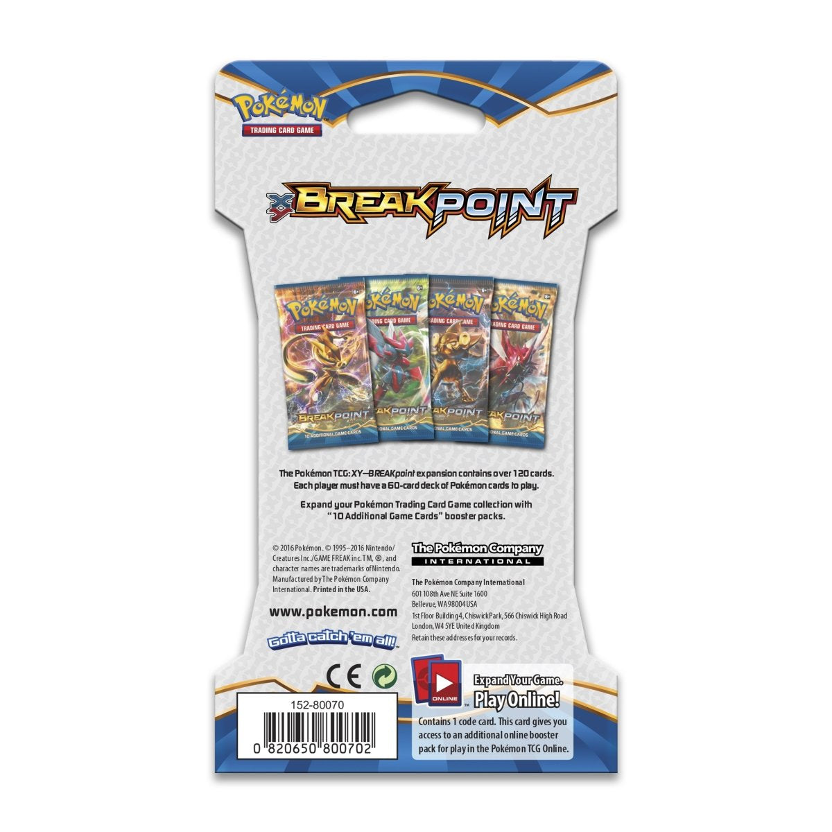 Pokemon TCG: XY Breakpoint Sleeved Booster Pack