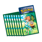 Deck sleeves showing professor Juniper hanging out with a Cinccino while being watched by a Pidove in the background