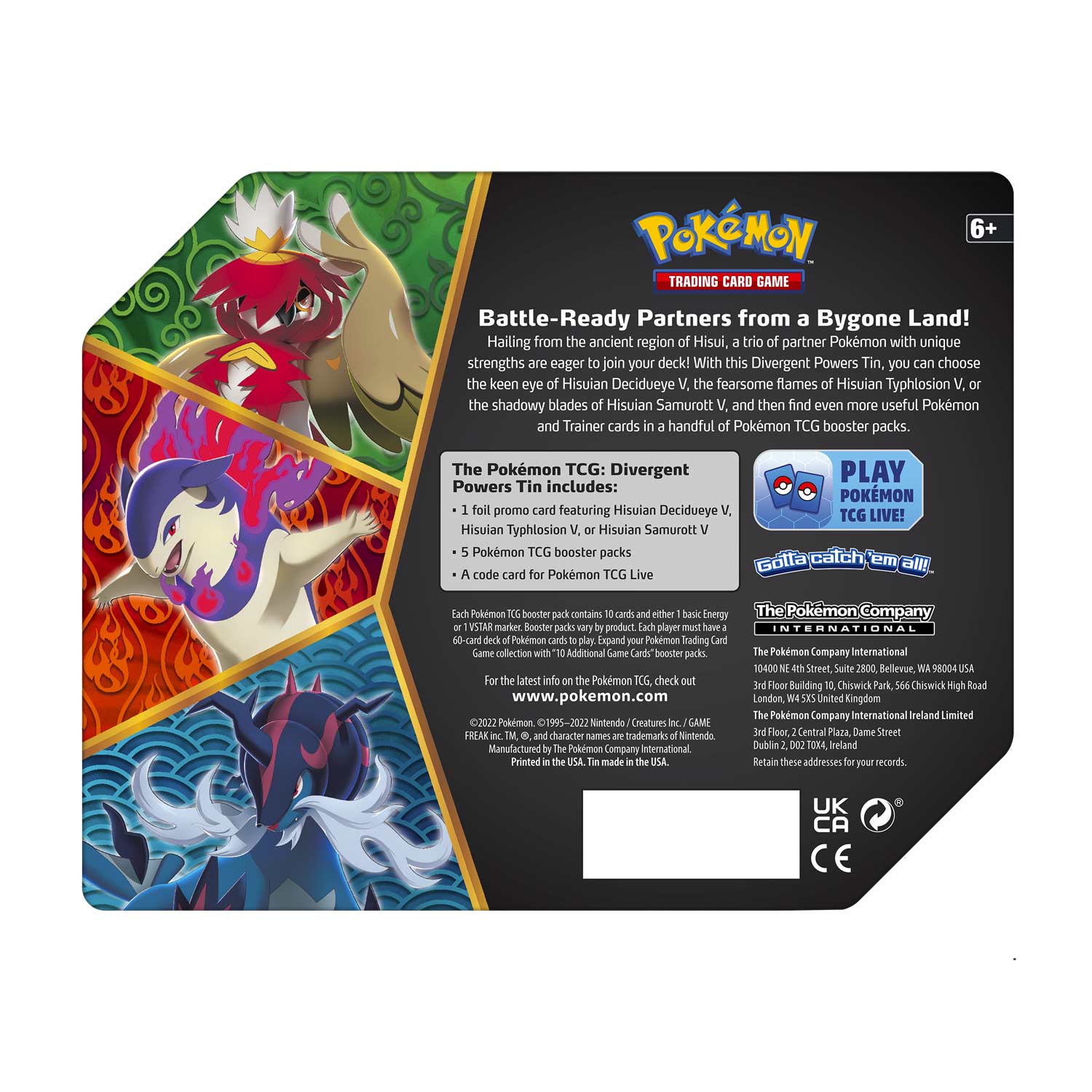 Pokemon TCG: Divergent Powers Tin (Decidueye)