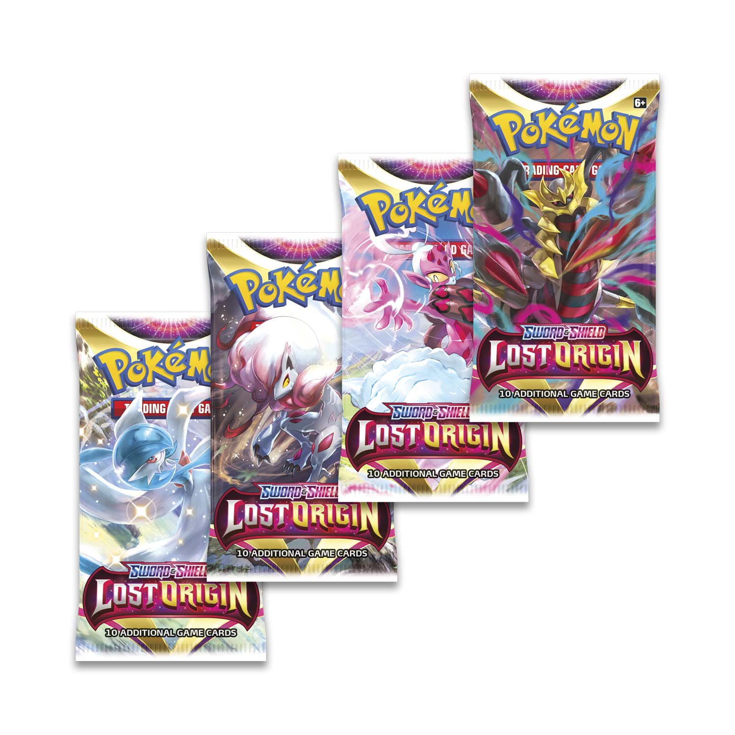 Possible pack art is shown. Four versions are possible, including Giratina, Enamorous, Zoroark, and Gardevoir