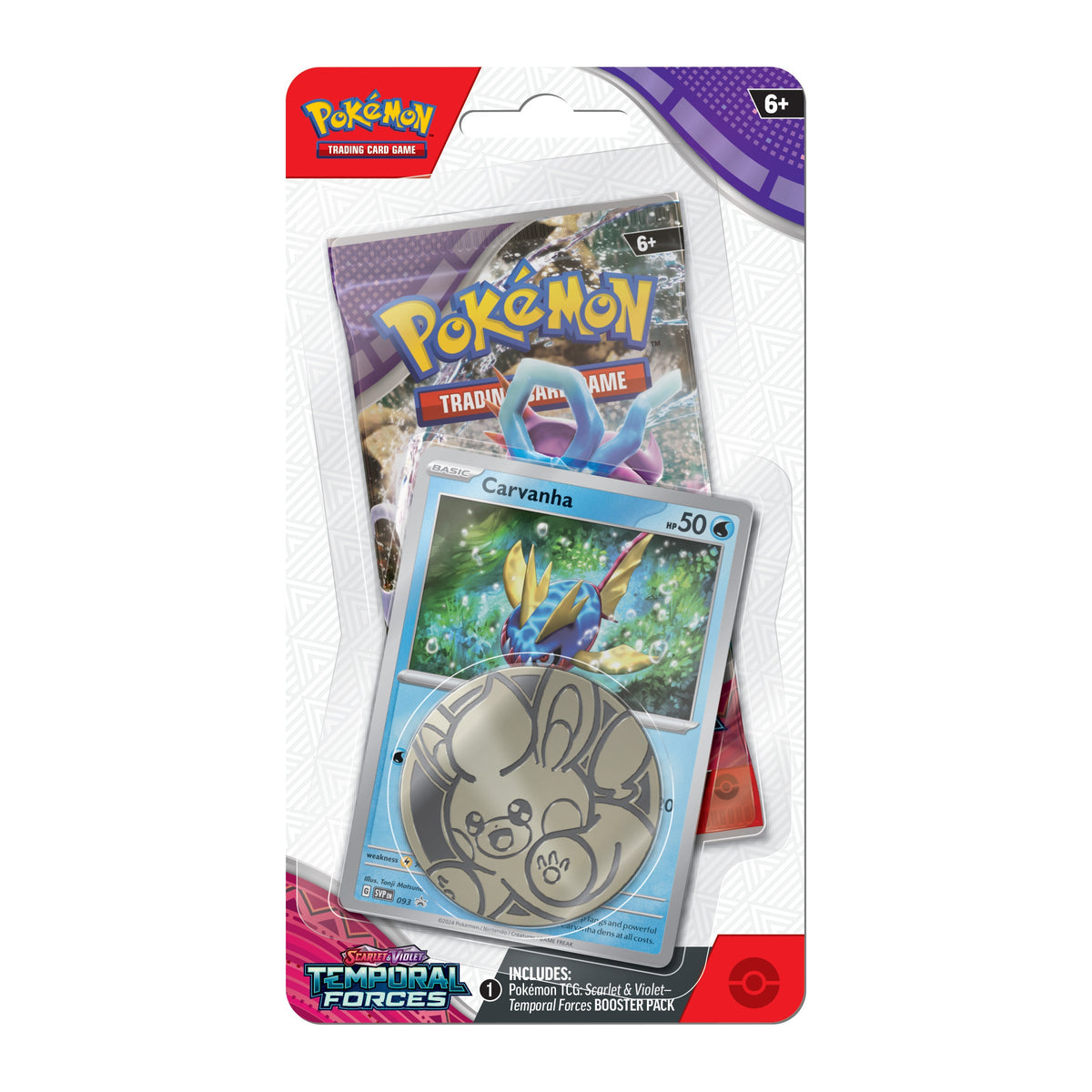 Pokemon TCG: Temporal Forces Checklane Blister (Carvanha)