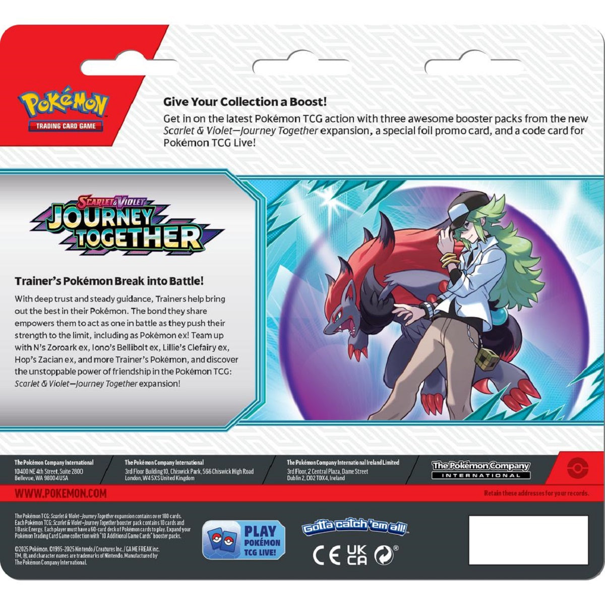 Pokemon TCG: Journey Together 3-Pack Blister (Yanma) SV9