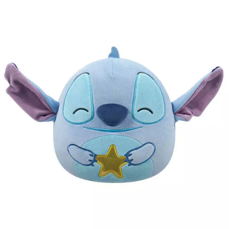 This 6.5" squishmallow features Stitch holding a star. 