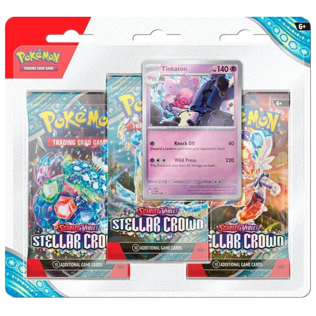 Pokemon TCG: Stellar Crown 3-Pack Blister (Tinkaton)