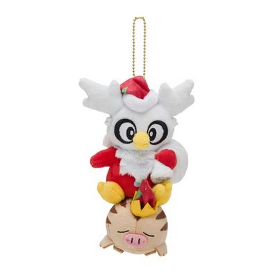 Pokemon Toy Factory | Delibird & Swinub Plush Keychain (Japanese)