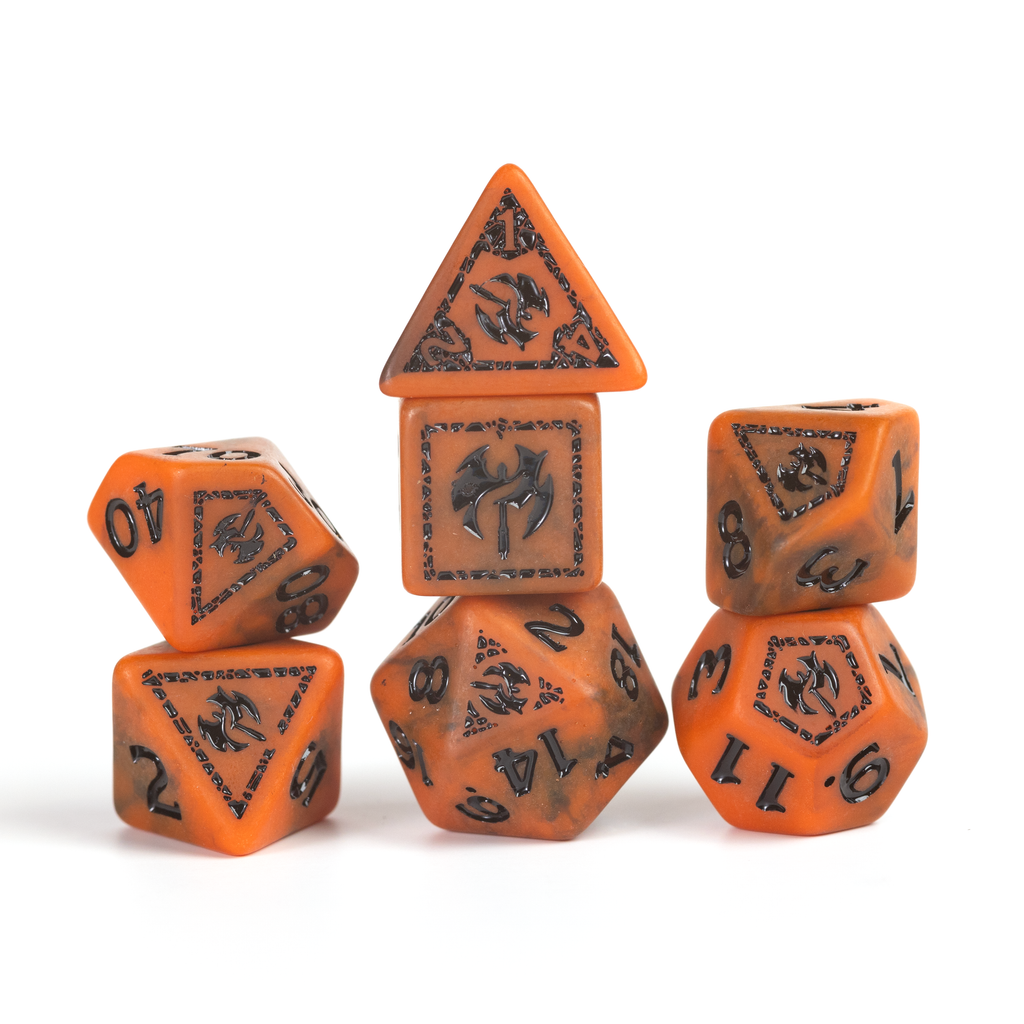 Dungeons & Dragons Adventure Dice by Sirius Dice - Barbarian [Orange]