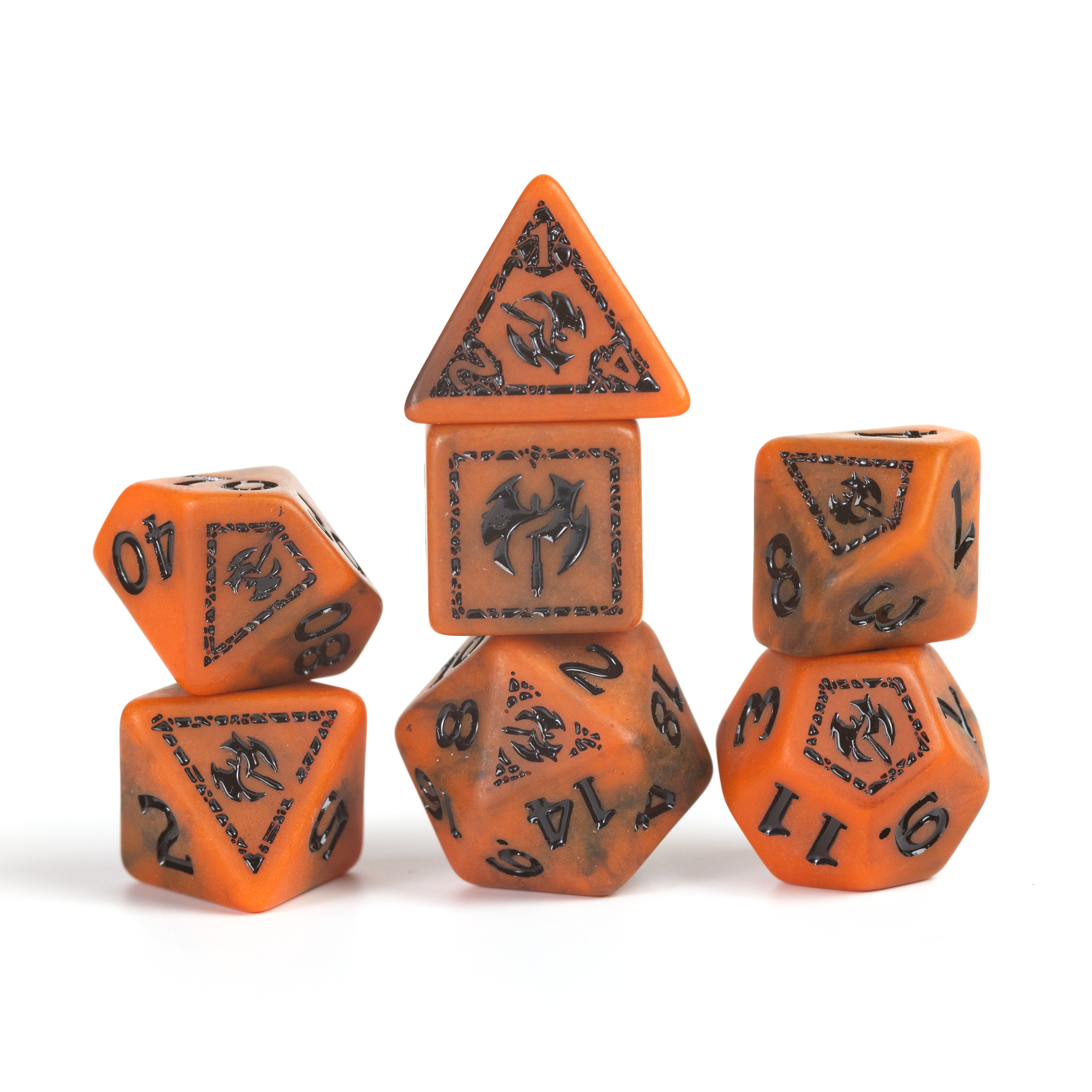Dungeons & Dragons Adventure Dice by Sirius Dice - Barbarian [Orange]