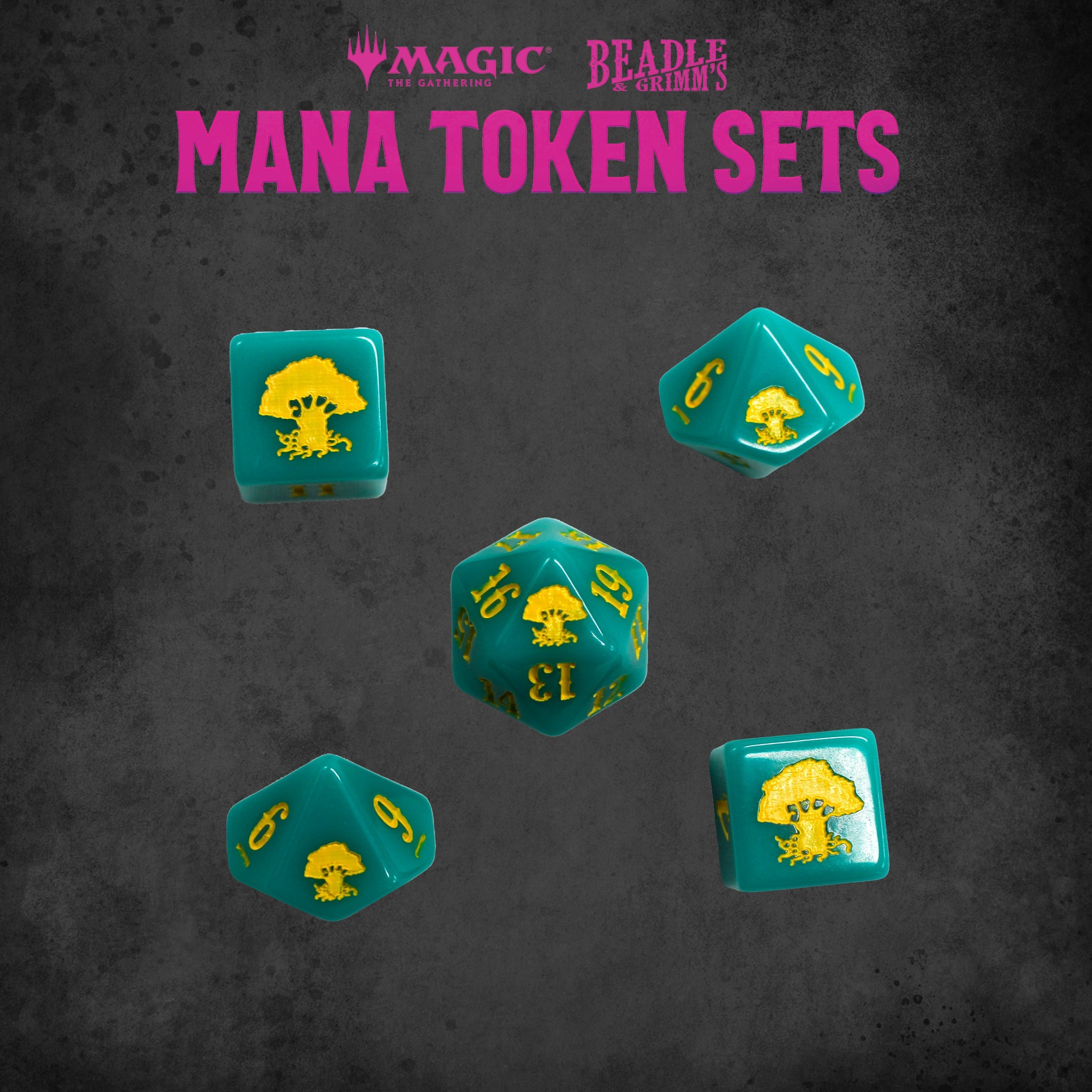 Beadle & Grimm's Magic the Gathering Mana Token Set - Green