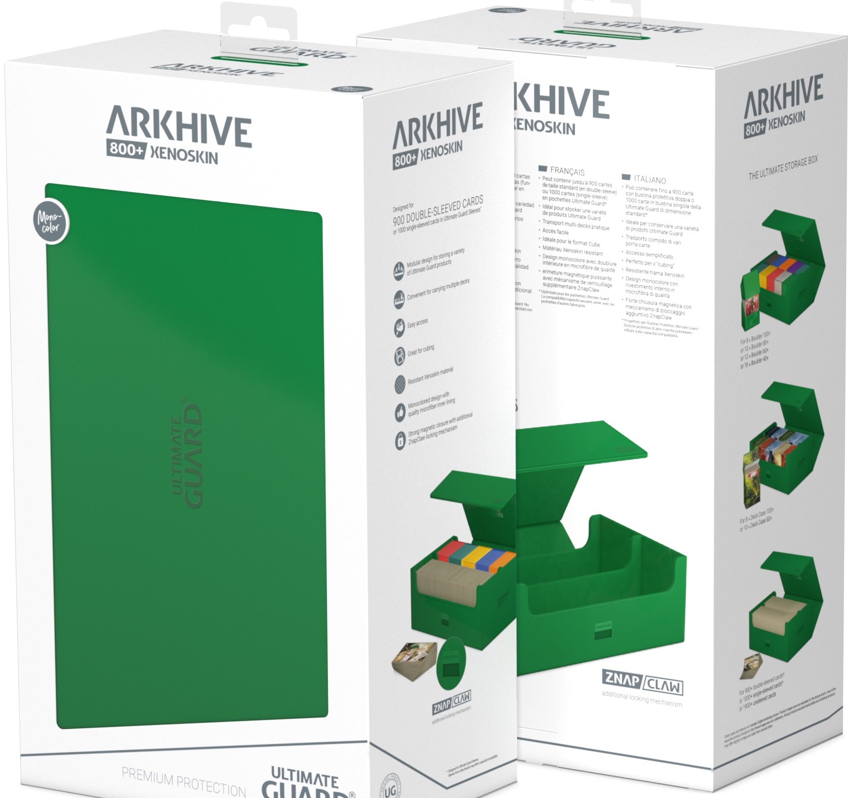Ultimate Guard Deck Case Arkhive 800+ Monocolor Green