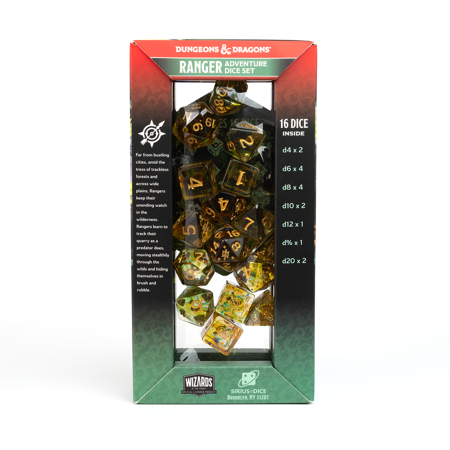 Dungeons & Dragons Adventure Dice by Sirius Dice - Ranger: [Green/Multi]