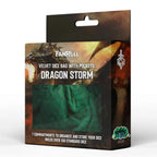 FanRoll Velvet Dice Bag with Pockets: Dragon Storm (Green)