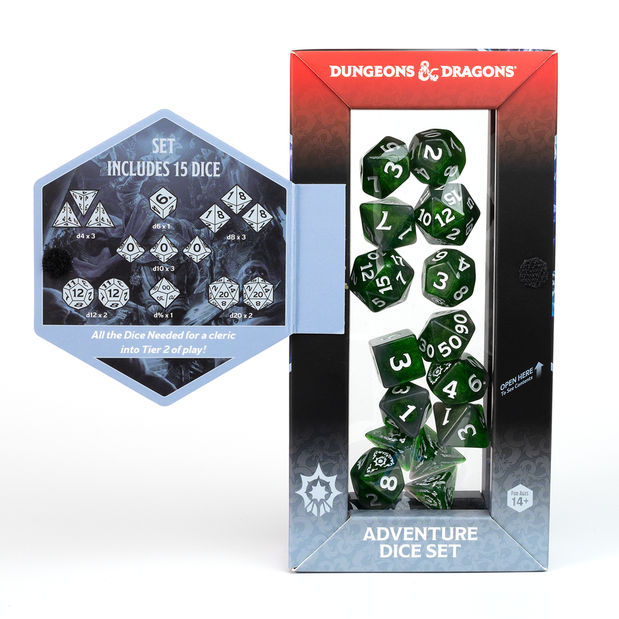 Dungeons & Dragons Adventure Dice by Sirius Dice - Cleric: [Green]