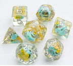 Gamegenic RPG Dice Set: Green Skulls