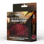FanRoll Velvet Dice Bag with Pockets: Dragon Storm (Red)