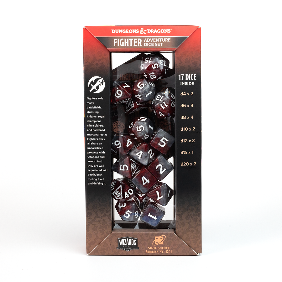 Dungeons & Dragons Adventure Dice by Sirius Dice - Fighter [Red]