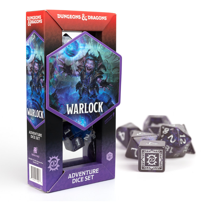 Dungeons & Dragons Adventure Dice by Sirius Dice - Warlock [Purple]