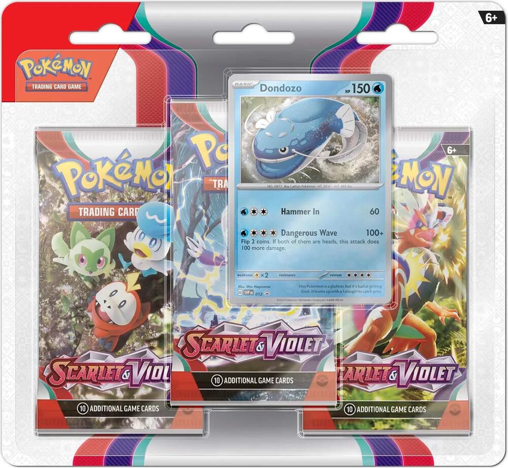 Pokemon TCG: Scarlet & Violet Base Set 3-Pack Blister (Dondozo)