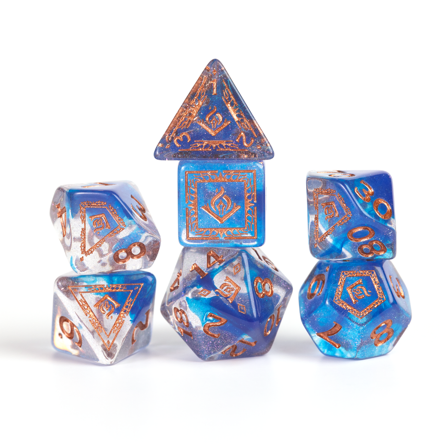 Dungeons & Dragons Adventure Dice by Sirius Dice - Wizard (Blue)