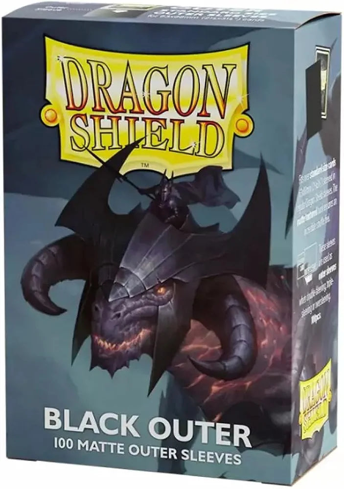 Dragon Shield Sleeves - Matte Black Outer - 100ct