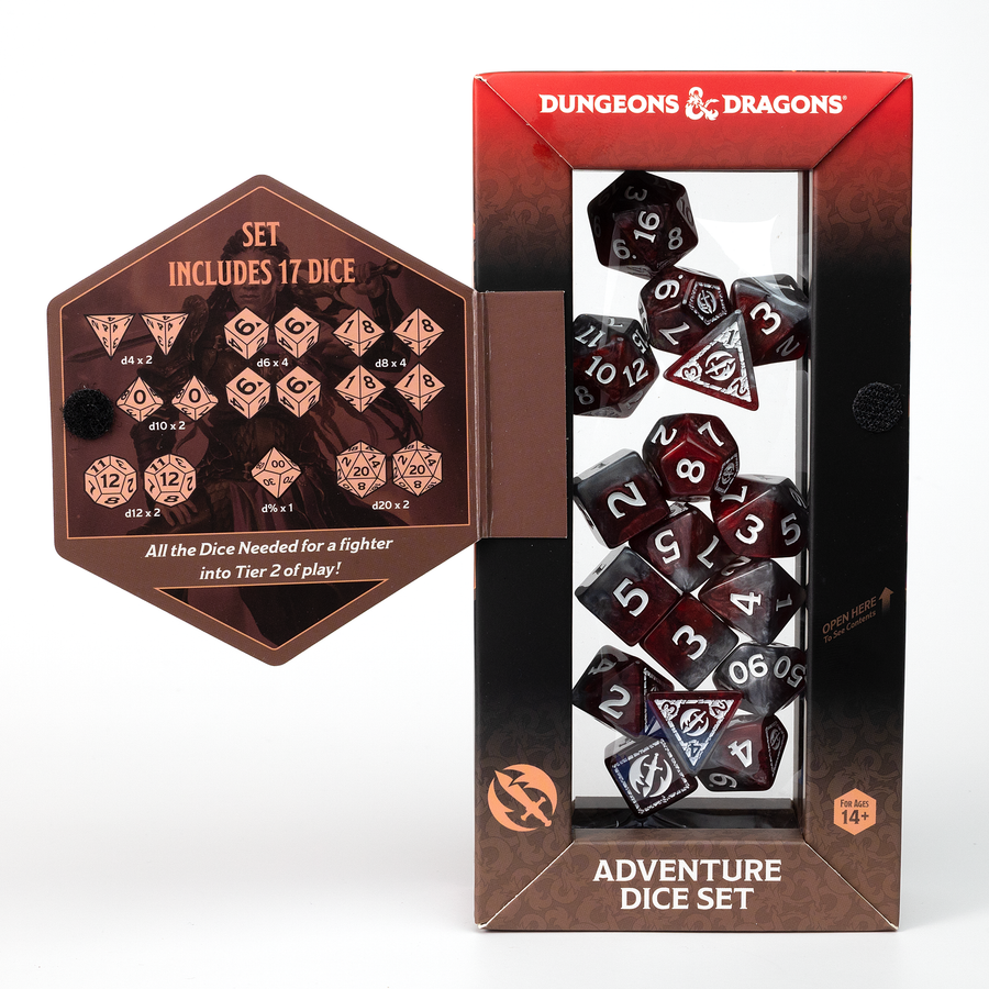 Dungeons & Dragons Adventure Dice by Sirius Dice - Fighter [Red]