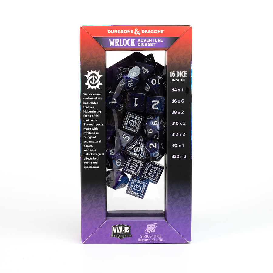 Dungeons & Dragons Adventure Dice by Sirius Dice - Warlock [Purple]