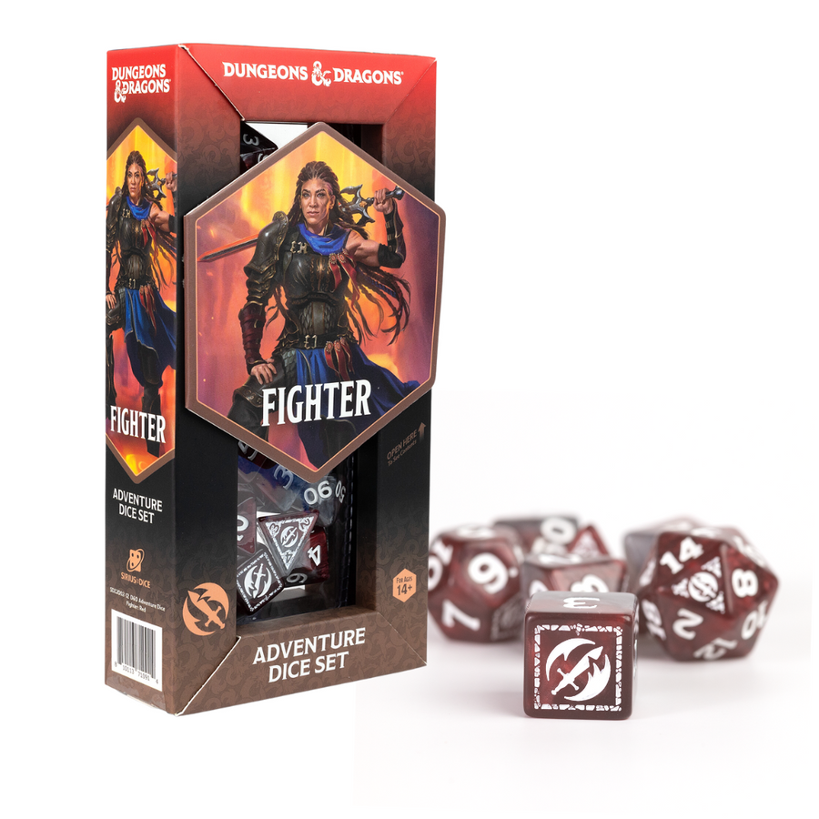 Dungeons & Dragons Adventure Dice by Sirius Dice - Fighter [Red]