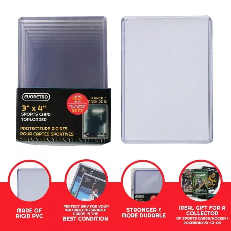 EVORETRO 3" x 4" Toploaders (Pack of 25)