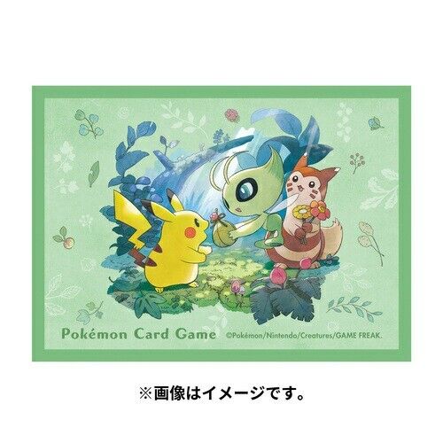 Pokemon Card Game | Japan-Exclusive Gift of the Forest (Pikachu & Celebi) Sleeves (Pack of 64)